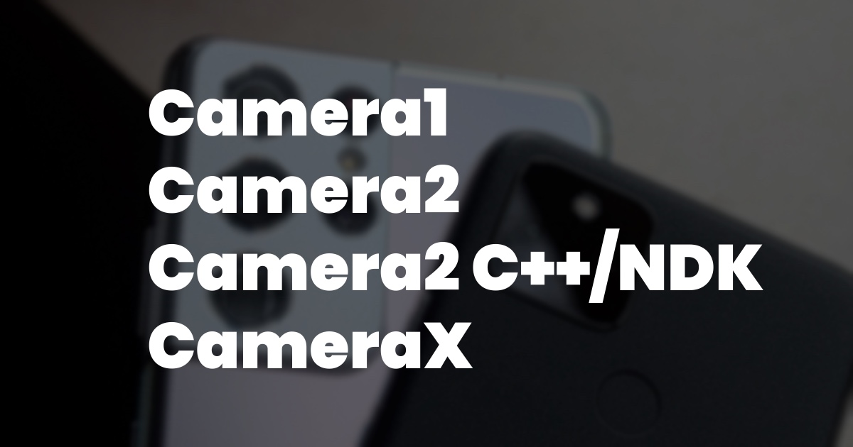 All Camera APIs listed